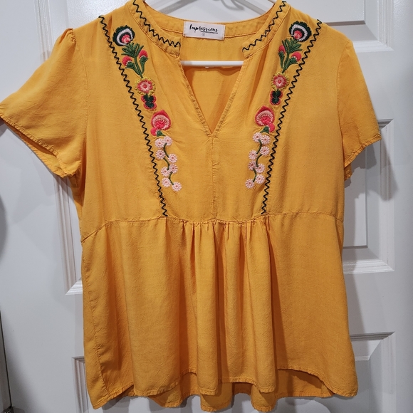Impressions Tops - 3 for $15 / Impressions - boho babydoll blouse
